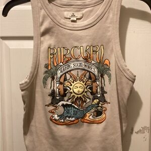 Rip Curl Cream Ribbed Tank Top
